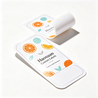 Étiquettes de thé aromatisé aux fruits Haoxuan OEM, film PET blanc brillant, impression UV sélective, autocollants adhésifs pour emballages de thé