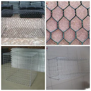 Factory pvc coated hot dipped galvanized 4x1x1 gabion box 60x80mm gabion baskets