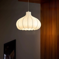 Lustre de restaurant en soie italienne, moderne, simple, luxueux, hauteur réglable 40/50/60cm, LED, lampes design élégantes et chaleureuses pour salon