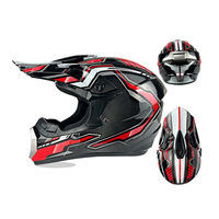 Casque de moto tout-terrain certifié DOT en ABS avec visière transparente pour karting pour jeunes - Couverture complète