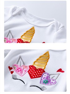 Bambino Unicorn <span class=keywords><strong>Vestito</strong></span> Dalla Ragazza 3Pcs Tutu Del Pagliaccetto Set con la Fascia Del Bambino Del Partito Abbigliamento Bambino <span class=keywords><strong>Unicorno</strong></span> Pagliaccetto Del <span class=keywords><strong>Vestito</strong></span> Per Il Bambino ragazza - Product Image 2