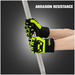 Gants de travail antivibrations de sécurité SBR Doigts et paume rembourrés Gants de sécurité réduisant les impacts pour hommes - Product Image 4