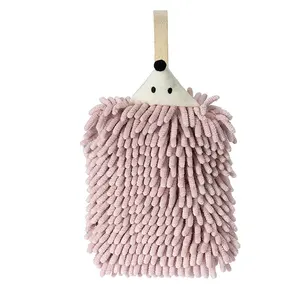 Kitchen bathroom microfiber kitchen towel cute Chenille soft Hanging hand wash towel