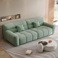 Canapé droit de petite taille en tissu doublé pour salon mobilier d'appartement et de bureau Ensemble de canapés en velours de haute qualité
