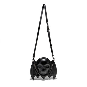 Bolsos de lujo para mujer, Punk, diseño creativo de murciélago, cabeza de Calavera, hombro, cuero <span class=keywords><strong>Diagonal</strong></span>, bolso cruzado para ataúd, Halloween - Product Image 6