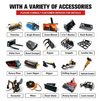 Chine Usine Vente Mini Skid Steer Loader Compact Roue/Piste Moteur Diesel Chargeur frontal Avec Core Motor Pump Gearbox