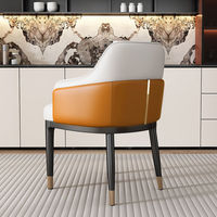 Chaise de salle à manger nordique de luxe en cuir et en métal personnalisée pour la maison cuisine hôtel tabouret de bar moderne pour table PC plastique pour le travail vie