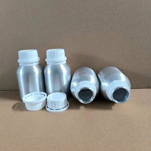 Botellas de aluminio de 125 ml con tapa de rosca, plateadas y pulidas, redondas, para aceites esenciales, fragancias, pesticidas y cosméticos. - Product Image 1
