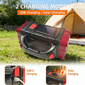 Station d'alimentation minimaliste tout-en-un, lampe solaire/USB, 4 modes d'éclairage, IP65, 2500 lumens, chargeur d'urgence pour la randonnée - Product Image 3