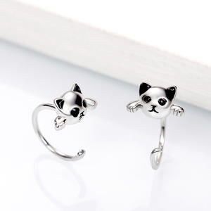 E1917 Pendientes de botón de dibujos animados de oro blanco, lindos, unisex, regalo, joyería de moda - Product Image 5