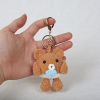 Porte-clés Ours en Crochet Fait Main en Gros, Jouet en Peluche Personnalisé, Charme de Sac Mignon pour Enfants