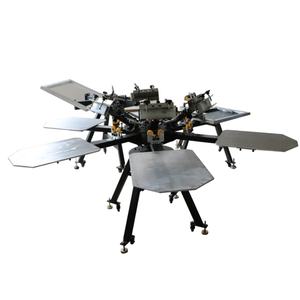 เครื่องพิมพ์สกรีนเสื้อยืดแบบโรตารี่ 8 สถานี รุ่น SM8-4050E 8 สี พร้อมระบบควบคุมด้วยมือ ใช้สำหรับพิมพ์ฉลากหลายสี - Product Image 2