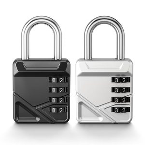 Combination <b>Pad</b> <b>Lock</b> 4 Digit Zinc Alloy Rectangular Door <b>Lock</b> For Gym Home Main Door - Product Image 1