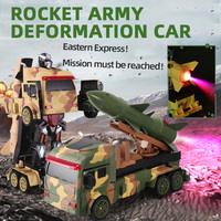 Amason – voiture-jouet Robot de Transformation RC pour enfants, fonction de pulvérisation de camion militaire télécommandé, offre spéciale