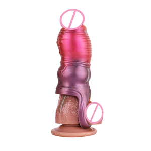 Platinum Liquid Silicone Dog Penis Wieder verwendbare Kondome für die Penis ärmel vergrößerung <span class=keywords><strong>Best</strong></span> Funny Delay Kondom für Paare - Product Image 3