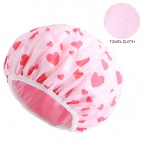 Wholesale Beauty Pattern Printed Shower Cap Double Layer EVA Waterproof Unisex <b>Bonnet</b> with Elastic Band Daily Four Seasons - Product Image 5