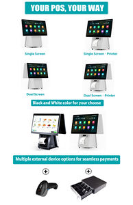 Sistema POS Blanco, Caja Registradora Eficiente Para Gestión Empresarial, Terminal POS con Pantalla Táctil de Windows, Impresora, Sistema POS Todo en Uno - Product Image 2