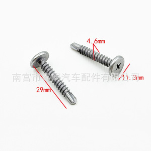 Vis autotaraudeuse à tête ronde galvanisée Shuangxuan Phillips Dovetail 4.6*29 pour tôles et plaques d'acier - Product Image 2