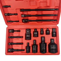 Jeu de douilles à chocs OEM 20 pièces de haute qualité avec tige d'extension, outils à main noirs pour réparation automobile, douilles pour convertisseurs de visseuses à chocs