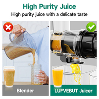 Machine d'extraction de jus lente sans BPA pour herbe de blé légumes fruits grenade orange céleri presse-agrumes à mastication horizontale