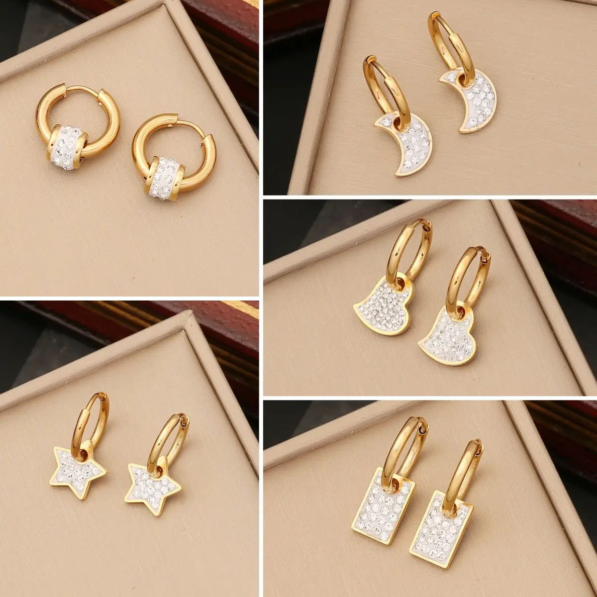 Mix Artikel Angebot Nicht trüben Clip auf Ohrringe Mädchen Clip auf Ohrringe für Frauen Großhandel N99252