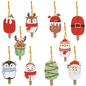 2023 hiver nouveaux produits vente chaude Style de noël mignon cadeau enfants mur pendentif Restaurant diamant peinture ornements