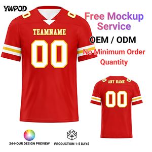 批发团队足球队服 OEM ODM 定制徽标 美式橄榄球球衣 按需印刷 个性化姓名 FBJ02-250601-<span class=keywords><strong>2</strong></span> - Product Image 1