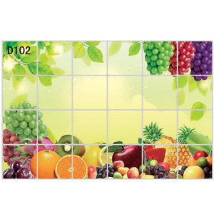 Aixin Kitchen Wall Sticker Flower Pattern Self-Adhesive Oil Proof Waterproof Square Tile Decal - Product Image 4