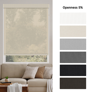 Persianas enrollables eléctricas SAMADHI para ventanas francesas, material de poliéster, diseño vertical moderno, construcción duradera, entrega rápida - Product Image 3