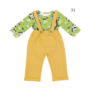 Nuovi Arrivi: Completi per Bambini con Salopette, Stampa Animalier, Tutina Rosa e Grigia, <span class=keywords><strong>Outfit</strong></span> Casual per Bambine 0-6 Anni - Product Image 6