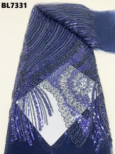 Bengal 3D hạt vải ren <span class=keywords><strong>2025</strong></span> Chất lượng cao lưới thêu đính 3D hoa vải tuyn Nigeria vải ren cho cô dâu - Product Image 3