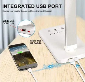 โคมไฟตั้งโต๊ะ LED ควบคุมด้วยการสัมผัสแบบ USB ถนอมสายตาพร้อมโหมดแสงสว่าง5ระดับความสว่าง5ระดับ - Product Image 3