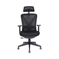 Chaise de bureau Kabel minimaliste contemporaine Ascenseur en tissu Hauteur réglable avec roues Accoudoirs rétractables en maille
