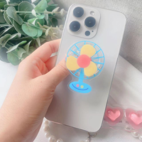 Support de téléphone universel en acrylique en forme d'éventail, support de bureau rotatif avec anneau de maintien, support de téléphone portable pliable et portable