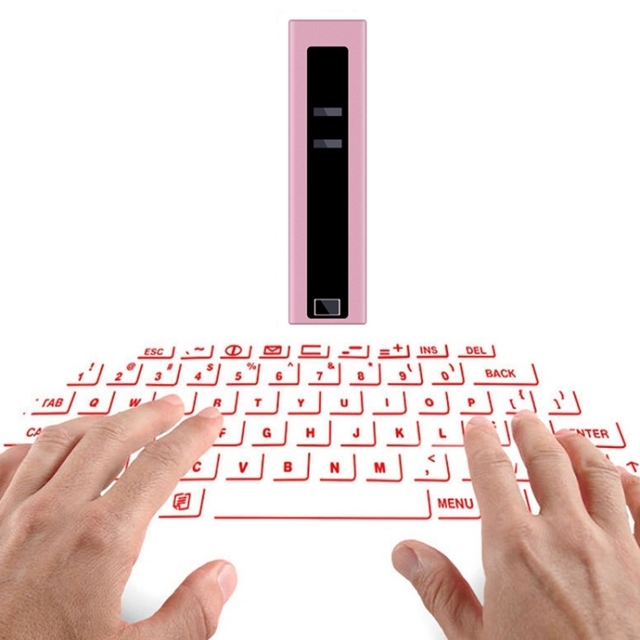 Dropshipping F2 Portable Lipstick Laser Virtual Laser Projection Mouse and Keyboard