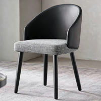 Chaise de salle à manger moderne en matériaux mixtes, dossier en cuir effet griffes de chat, assise en lin, chaise d'appoint avec pieds en métal pour salle à manger et cuisine