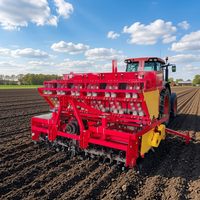 Planteuse d'ail montée sur tracteur, profondeur et espacement réglables, machine à semer l'ail, équipement de plantation de légumes multi-rangs