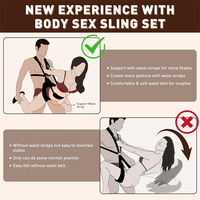 Nouvelle Balançoire de Sexe pour Couples à Sangles de Soutien Ajustables et Bretelles Lombaires, Kit de Contention DIY pour Jeux Sexuels