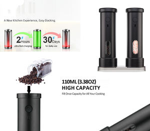 Set Macinapepe Elettrico Senza Fili Aggiornato con Ricarica Rapida USB-C e Funzione Memoria, Regolazione della Grana con Un Solo Tocco - Product Image 3