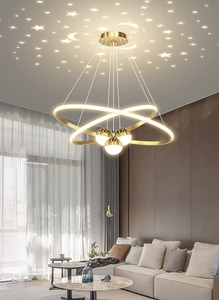 Luce Post-moderna di lusso soggiorno luce stellata luce del cielo stellato luce ciondolo creativo <span class=keywords><strong>lampadari</strong></span> a Led rotondi per Villa ristorante - Product Image 3