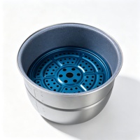 Cuve intérieure de cuiseur à riz en aluminium antiadhésif effet granit, avec plateau vapeur bleu, pièce de rechange OEM, taille personnalisée