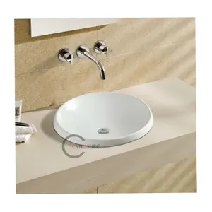 Made In China Bathroom Ceramic Basin Above Countertop Sinks Round Art Hand Wash Basin