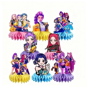 ชุดตกแต่งโต๊ะรูปผึ้ง 8 ชิ้น <span class=keywords><strong>ส</strong></span>ำหรับงานปาร์ตี้<span class=keywords><strong>วัน</strong></span><span class=keywords><strong>เกิด</strong></span>ธีม Demon Movie Hunters ของตกแต่งโต๊ะสำหรับงานปาร์ตี้เด็ก - Product Image 1