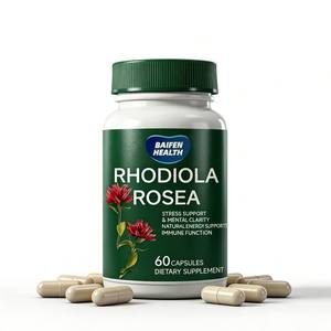 OEM ODM Marque Privée Extrait Naturel de Racine de Rhodiola Rosea en Capsules Végétales Supplément à Base de Plantes Soutien Énergétique Soulagement du Stress - Product Image 1