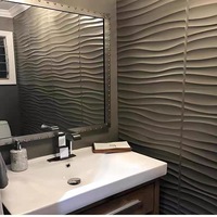 Panel Dinding PVC 3D Pemasangan Cepat Warna Kustom Dekorasi Interior Panel Dinding