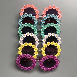 Nuovi Occhiali da Sole Rotondi per Bambini con Motivo a Girasole, Protezione UV400 per Ragazze e Ragazzi, Occhiali Sportivi per Neonati, Protezione Solare per Esterni - Product Image 1