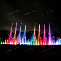 Fuente Programada a Medida para Plantas de Manufactura, con Múltiples Patrones de Agua e Iluminación de Color, para la Construcción de Paisajes en Complejos Comerciales