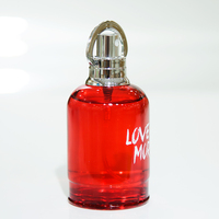 Parfum Féminin Boîte Rouge Argentée Inscription Blanche Floral Fruité Rose Vanille Musc Romantique Longue Durée Cadeau Rendez-vous