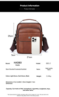 Tas Selempang PU Fashion Pria Anti Air Multi-Saku Vertikal Tas Selempang Bahu dengan Kantong Ritsleting Depan Belakang untuk Perjalanan