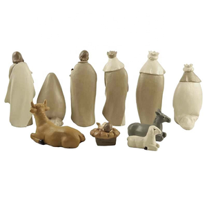 Statua della presepe europea set sacra famiglia Maria Joseph Baby articoli religiosi cattolici (10 pezzi) - Product Image 2